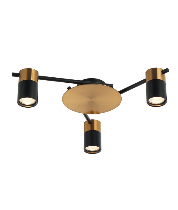 TACHE: Interior Spot Ceiling Lights with Adjustable Black & Antique Brass Heads