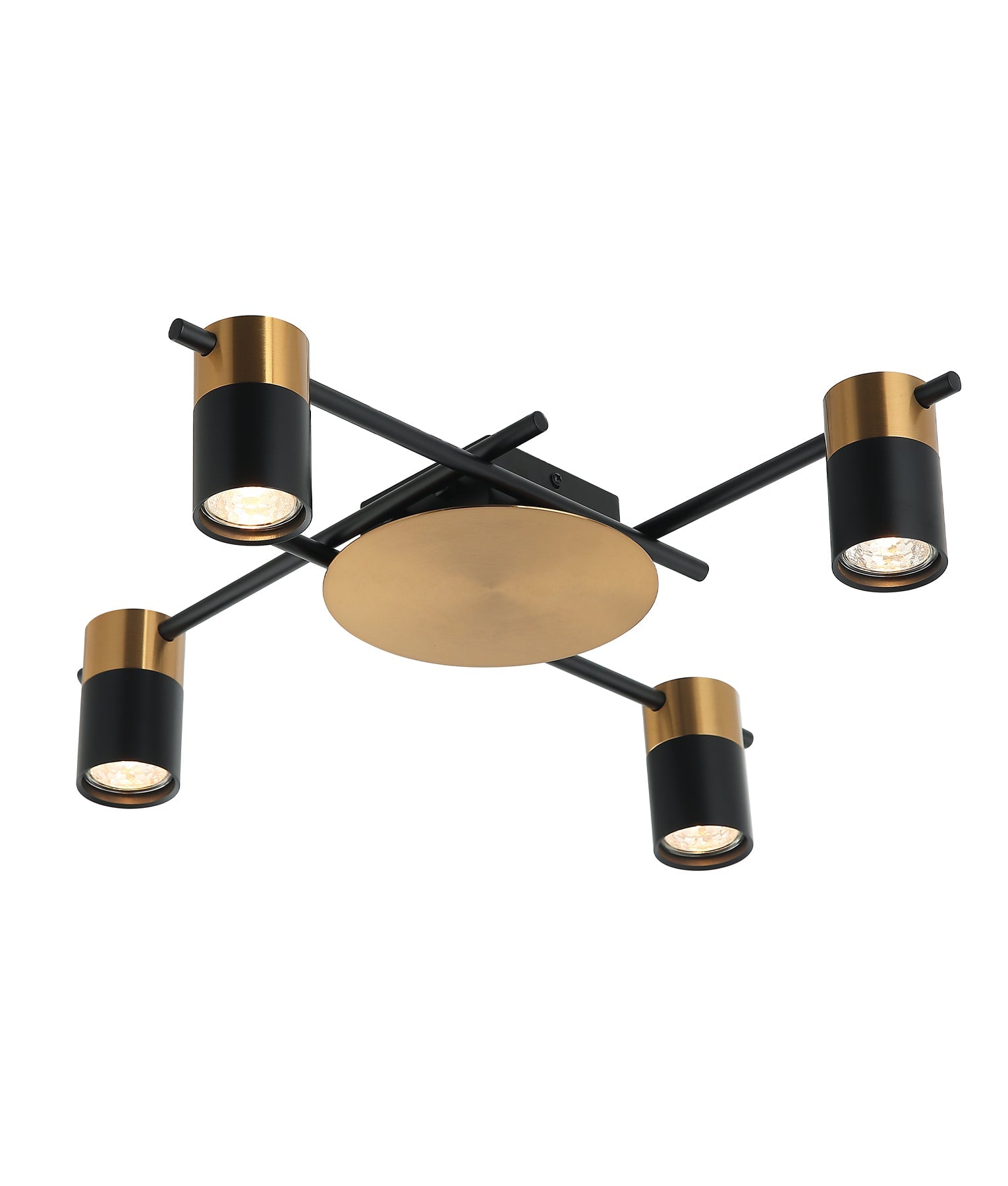 TACHE: Interior Spot Ceiling Lights with Adjustable Black & Antique Brass Heads