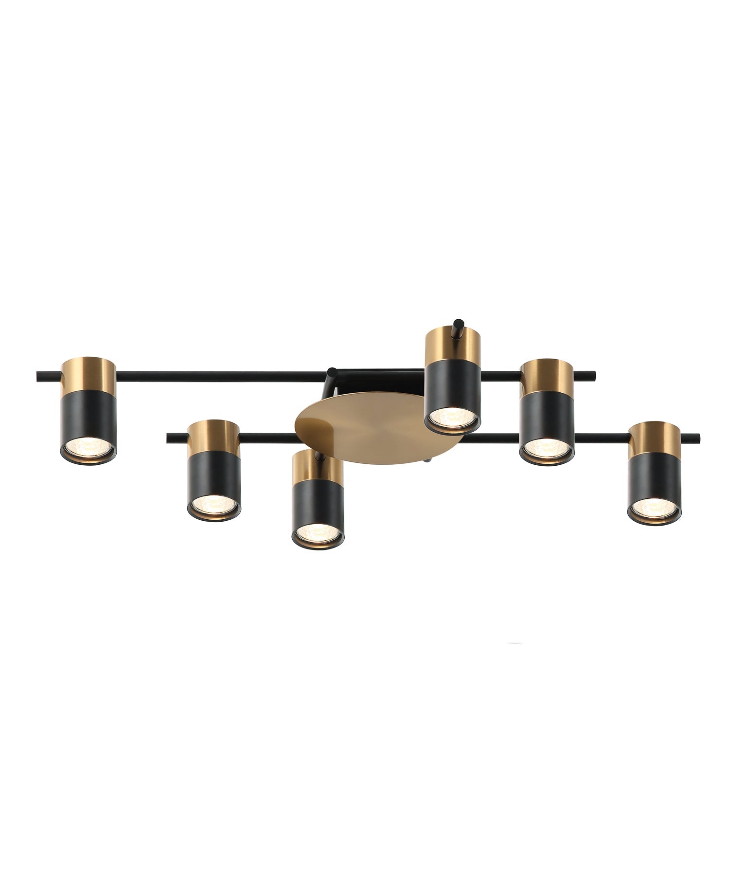 TACHE: Interior Spot Ceiling Lights with Adjustable Black & Antique Brass Heads