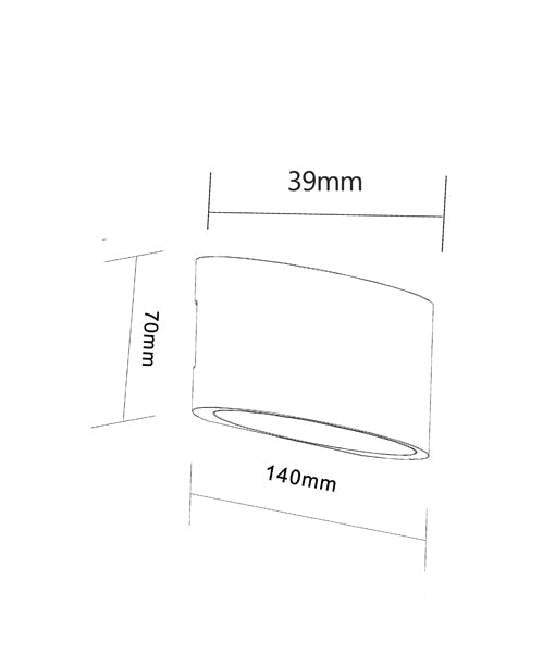 TAMA Exterior LED surface mounted up/down wall lights
