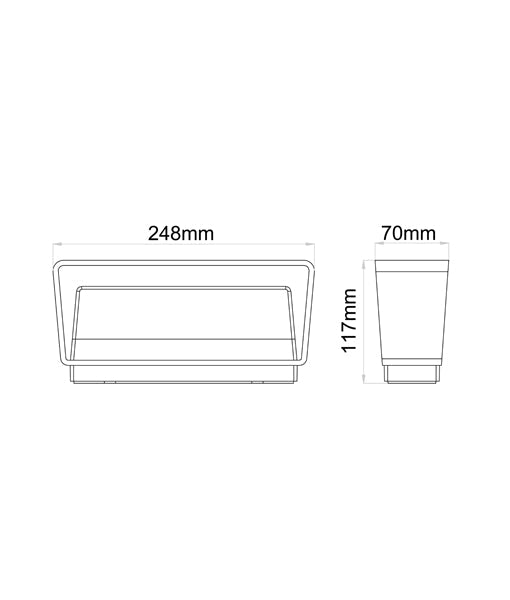 Exterior LED surface mounted up/down wall lights