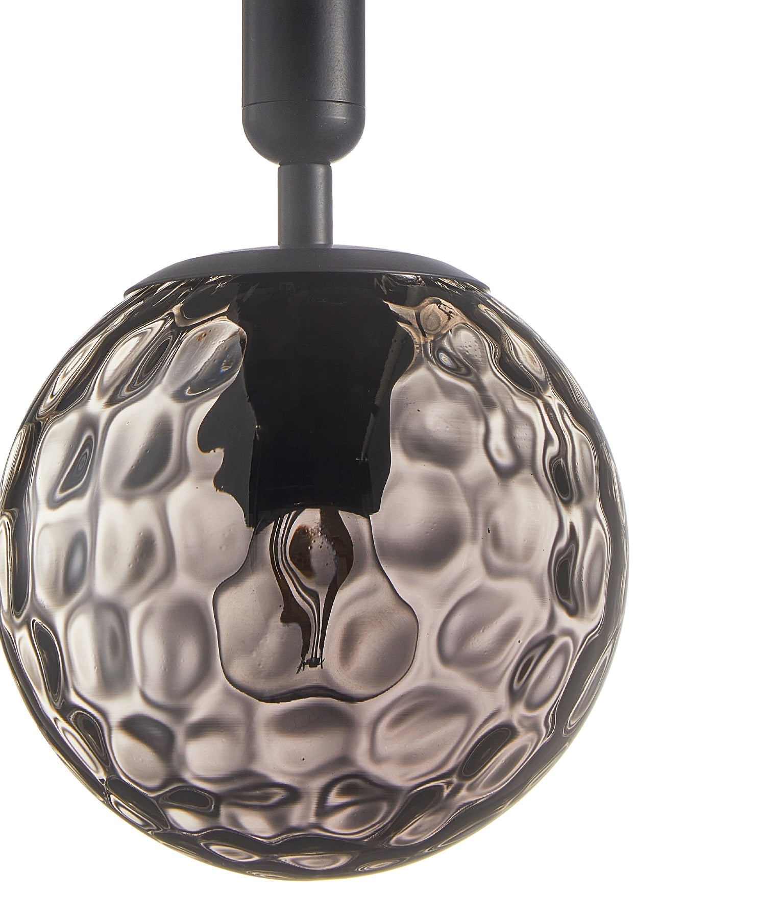 TRATTINO: Black Spherical Glass Multiple Bar Base Interior Pendant Lights