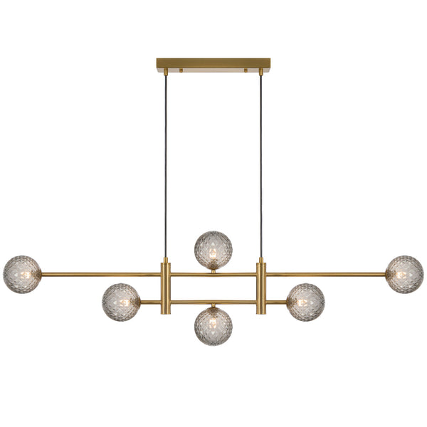 TYSON 6 LIGHT PENDANT ANTIQUE GOLD
