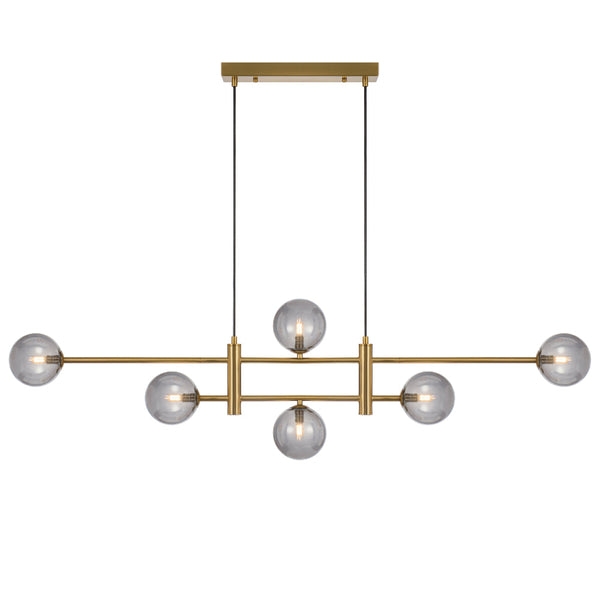 TYSON 6 LIGHT PENDANT ANTIQUE GOLD