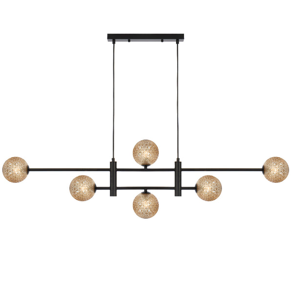 TYSON 6 LIGHT PENDANT BLACK