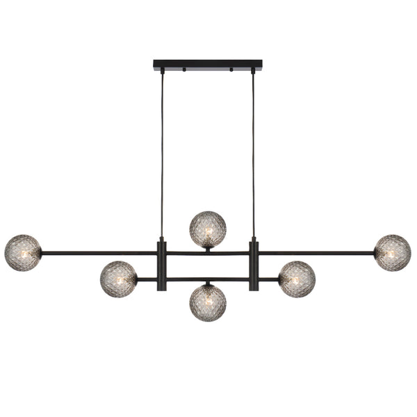TYSON 6 LIGHT PENDANT BLACK