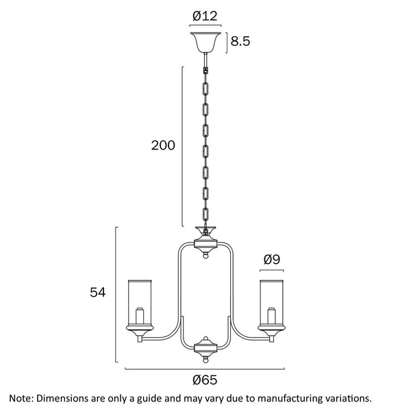 VELDEN 6 LIGHT PENDANT