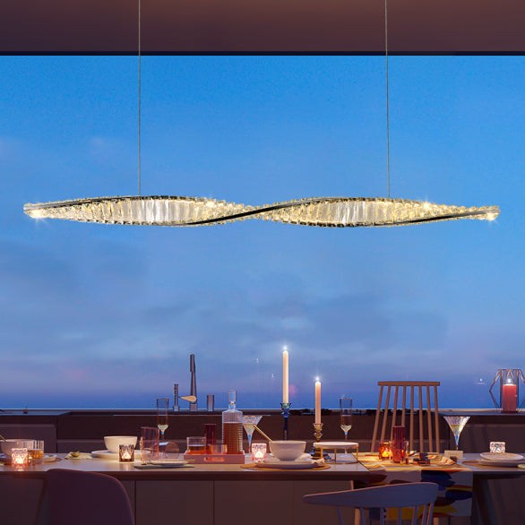 BALDWIN CRYSTAL CHROME PENDANT