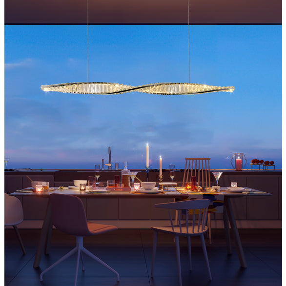 BALDWIN CRYSTAL CHROME PENDANT