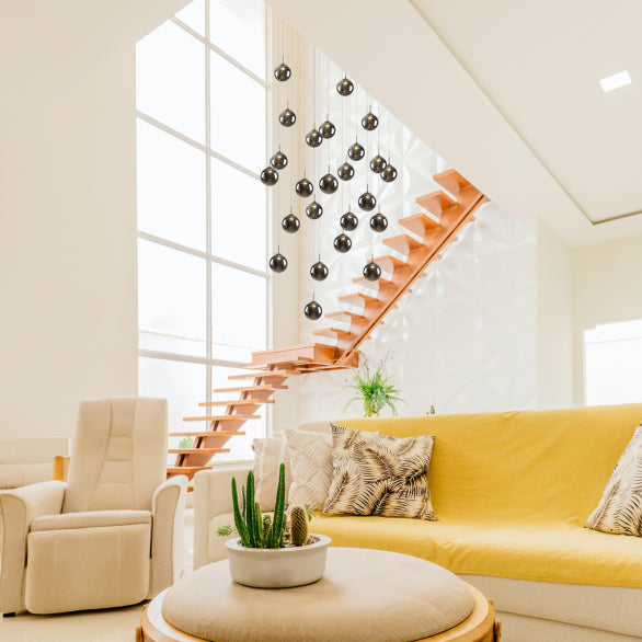 BUBBLES 24LT RECTANGLE PENDANT BLACK