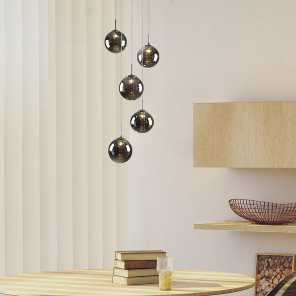 BUBBLES BLACK/SMOKE PENDANT 5LT