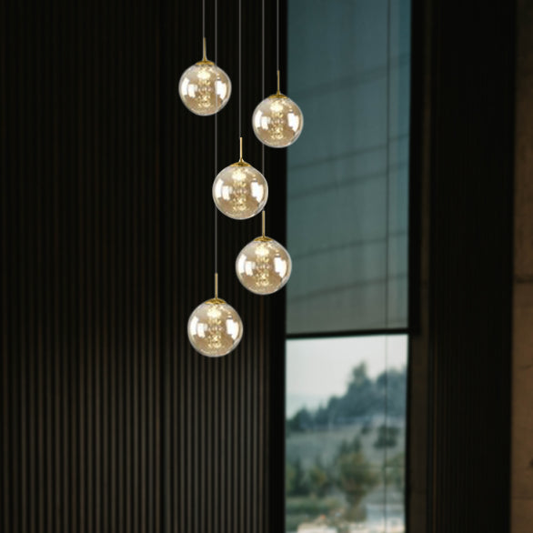 BUBBLES GOLD/COGNAK PENDANT 5LT