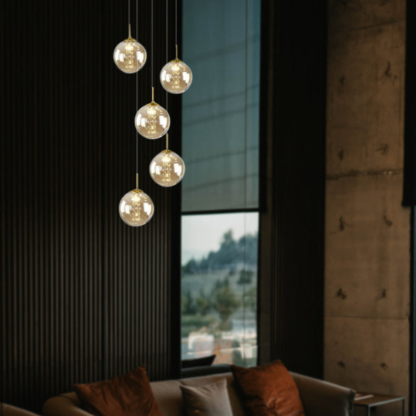 BUBBLES GOLD/COGNAK PENDANT 5LT