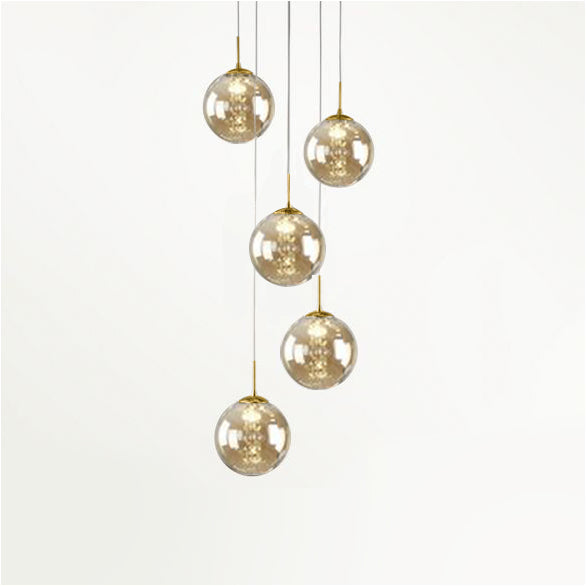 BUBBLES GOLD/COGNAK PENDANT 5LT