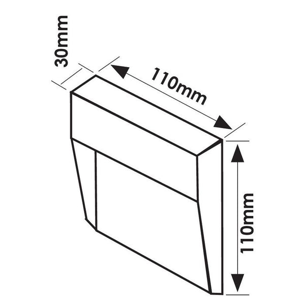 Tyler Square 4w LED Step Light - WH - TC