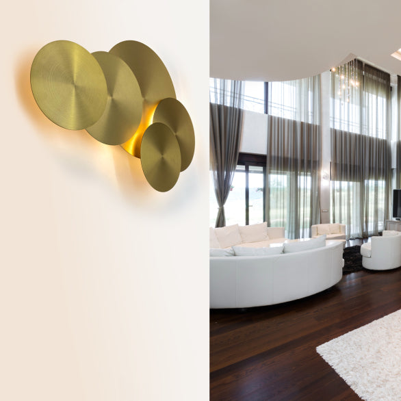 FORART 5 WALL LIGHT SATIN GOLD