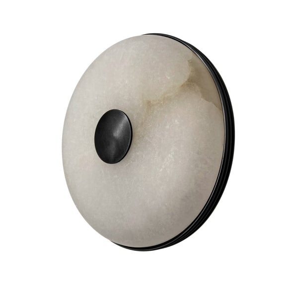 PANISH DISC WALL LIGHT MARBLE BLACK
