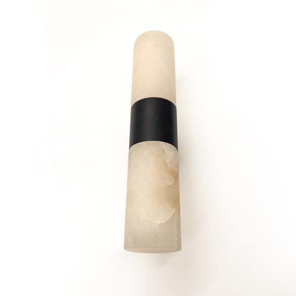 PANISH 2LT MARBLE BLACK WALL LIGHT