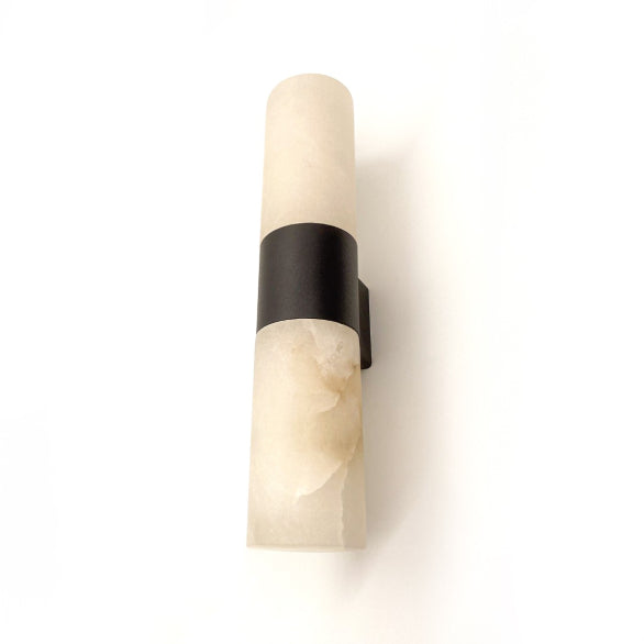 PANISH 2LT MARBLE BLACK WALL LIGHT