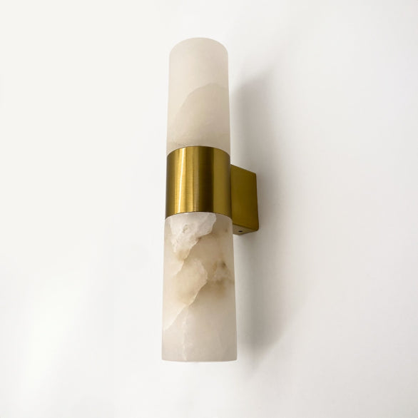 PANISH 2LT MARBLE GOLD WALL LIGHT