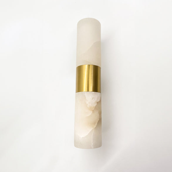 PANISH 2LT MARBLE GOLD WALL LIGHT