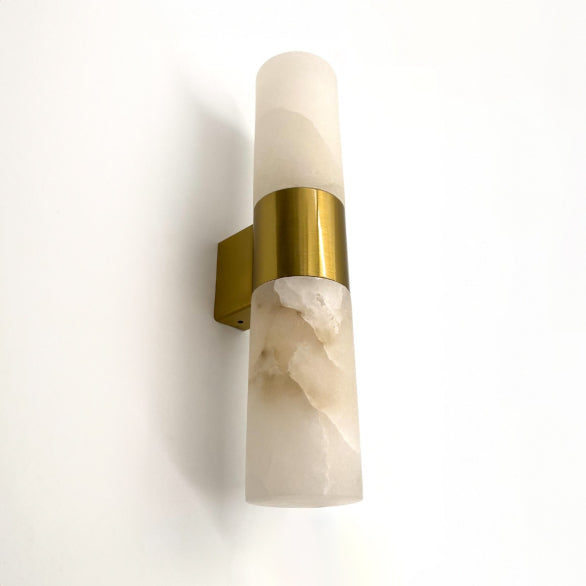 PANISH 2LT MARBLE GOLD WALL LIGHT