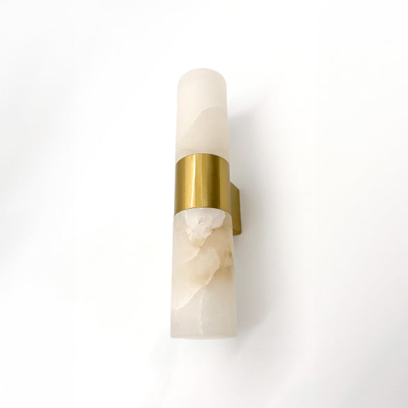 PANISH 2LT MARBLE GOLD WALL LIGHT