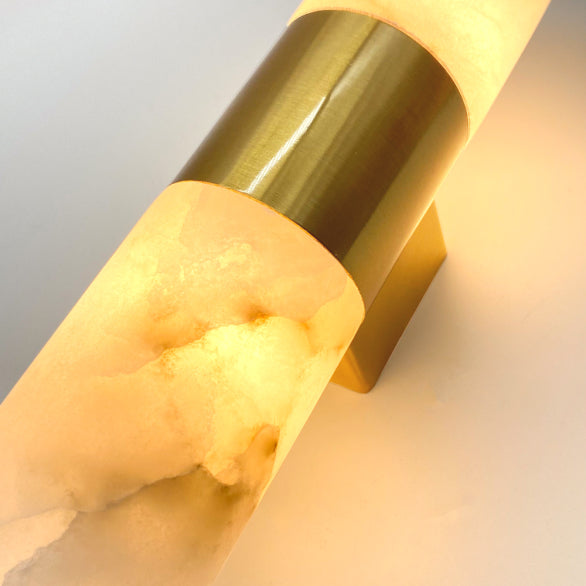 PANISH 2LT MARBLE GOLD WALL LIGHT