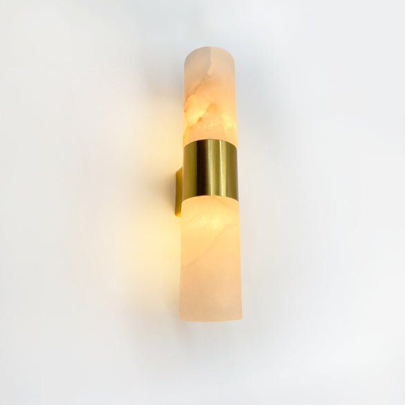 PANISH 2LT MARBLE GOLD WALL LIGHT
