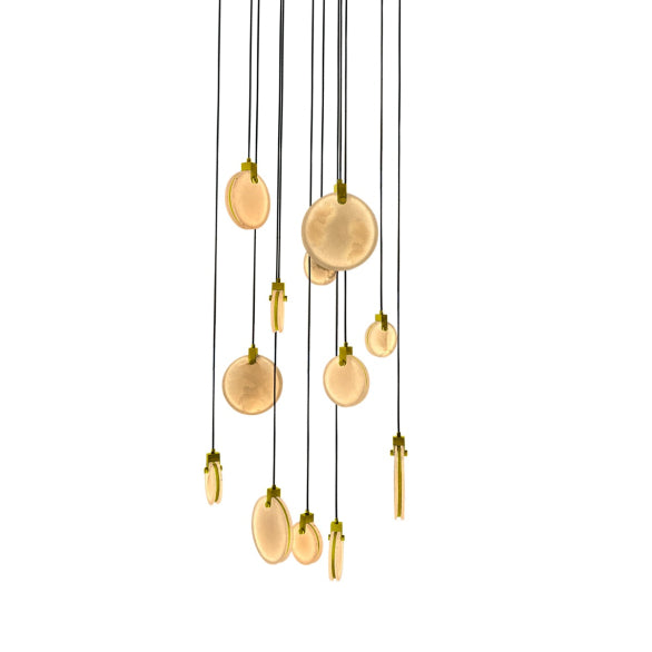 PANISH 12LT MARBLE PENDANT GOLD