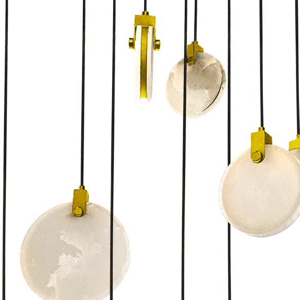 PANISH 12LT MARBLE PENDANT GOLD