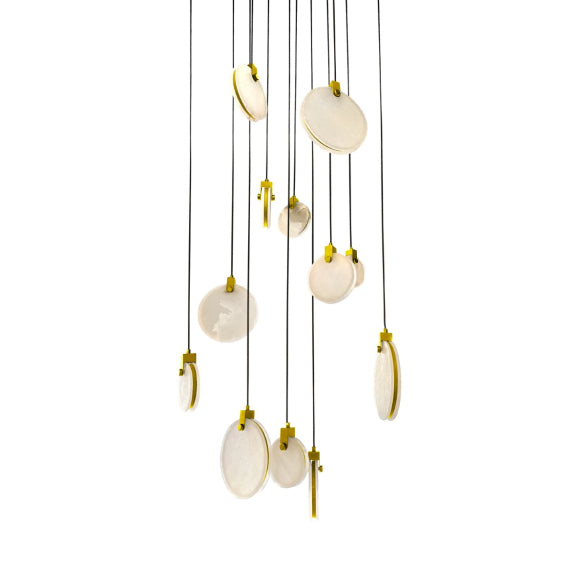 PANISH 12LT MARBLE PENDANT GOLD