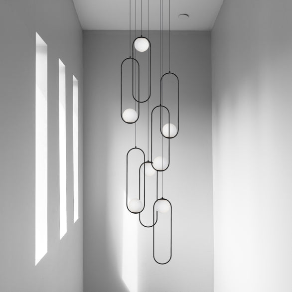 LUCY 7LT BLACK PENDANT