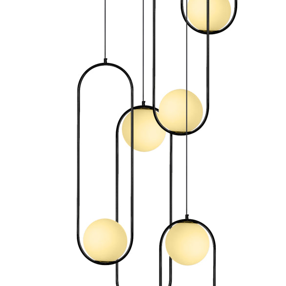 LUCY 7LT BLACK PENDANT