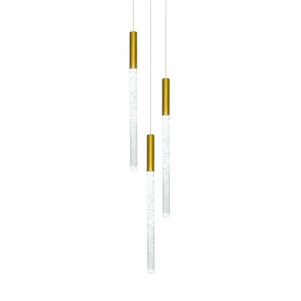 RAINDROP 3LT GOLD PENDANT