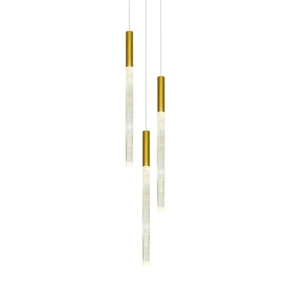 RAINDROP 3LT GOLD PENDANT