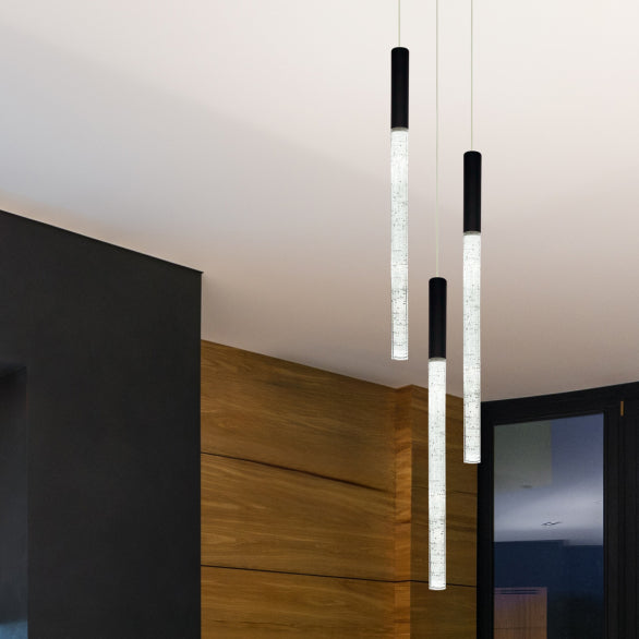 RAINDROP 3LT BLACK PENDANT
