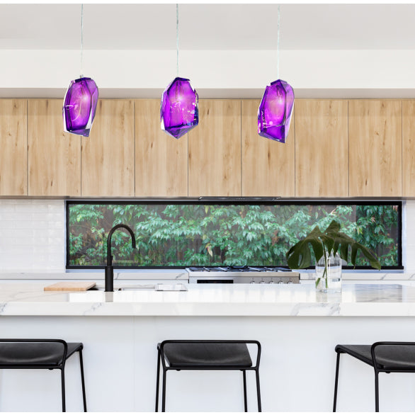 ROCK CRYSTAL PENDANT PURPLE