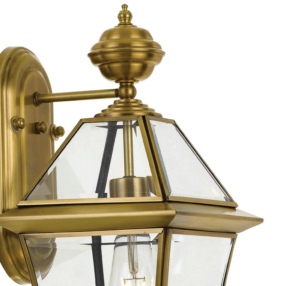 RYE 27 SOLID BRAS EXTERIOR WALL LIGHT