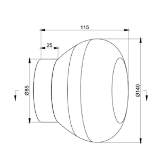 LAB BALL 140 WALL LIGHT
