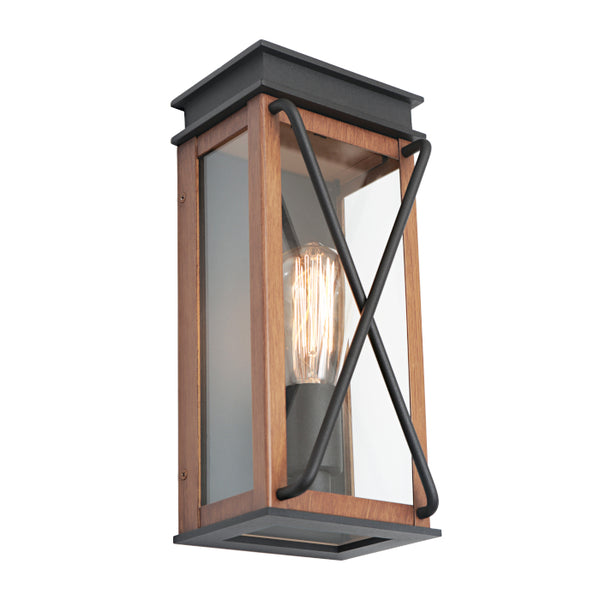 Sicily Wall Light Black/Timber